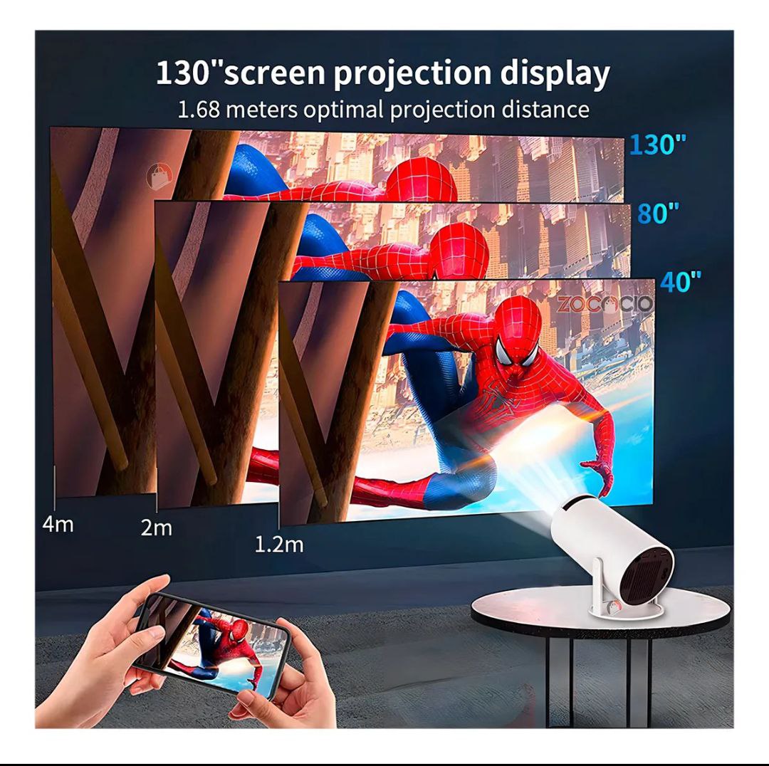 Proyector Smart HY300 - Cine Portátil HD 180°
